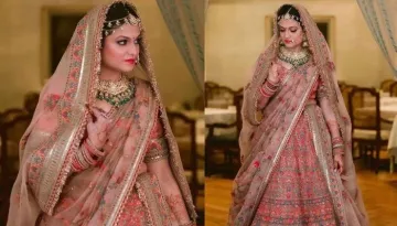 Sabyasachi Bride Turned Her Floral Wedding 'Lehenga' Into Her Reception Look With A Minimal Twist