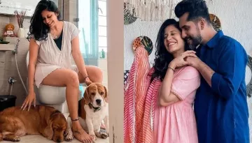 Mom-To-Be, Kishwer Merchantt Enjoys In Pool With Hubby, Suyyash Rai And Their Furbabies