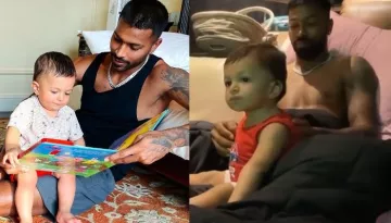 Hardik Pandya Watches Nursury Rhyme With His Baby Boy, Agastya, The Father-Son Duo Look Cute