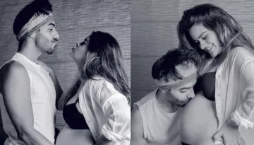 Aparshakti Khurana Caresses Aakriti Ahuja's Baby Bump, Twinning In White In Unseen Pregnancy Picture