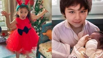 Inaaya Naumi Kemmu Brings Toys To Play With Cousin, Taimur Ali Khan And Their Baby Brother