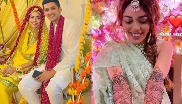 Sana Sayyad Looks Gorgeous In Whimsical Green 'Lehenga' For Her 'Mehendi' Ceremony