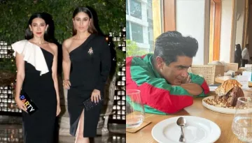 Kareena Kapoor Khan And Karisma Kapoor Twin In Black At Ace-Designer, Manish Malhotra's House Party