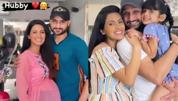 Pregger Geeta Basra Celebrates Hubby Harbhajan's Birthday, Cuts Cricket Ball-Themed Cake With A Bat