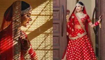 Lawyer Bride Ditched Her Black And White Court Room Outfit, To Slay In A Red Sabyasachi 'Lehenga'