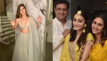 Rhea Chakraborty Makes A Strong Style Statement At Rumi Jaffery's Daughter Alfia Jaffery's 'Mehendi'