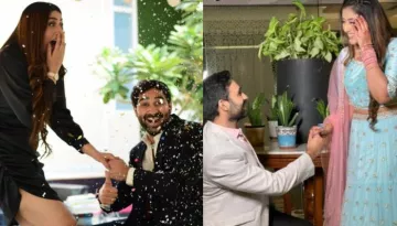 Shireen Mirza's Engagement Pictures Give Closer Look Of Her Cinderella Themed Aqua-Blue 'Lehenga'