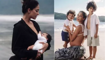 Lisa Haydon Breastfeeds Her Newborn Daughter Lara, Son, Zack Is Excited To Have A Baby Sister