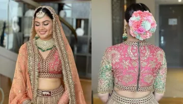Sabyasachi Bride Flaunted Unique Polychromatic 'Lehenga', Her Multi-Coloured 'Gajra' Stole The Show
