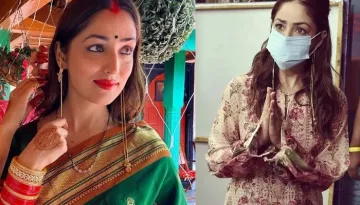 Yami Gautam Flaunts Her Traditional 'Aatheru' Earrings With A Saree For The Promotions Of Her Film