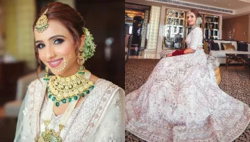 The Bride Opts For A Unique White 'Lehenga' With Fuschia Pink 'Chooda' And 'Doli Kaleeras'