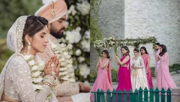 Designer Bride Ditched Red Colour, Designed Her Own White 'Lehenga' To Get Married In The Mountains