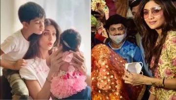 Shilpa Shetty Twins With Daughter, Samisha As They Celebrate Ganesh Chaturthi With Viaan At Home