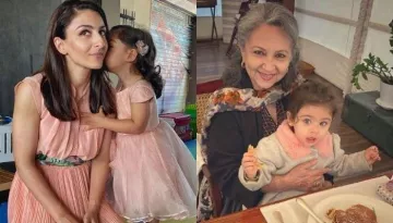 Soha Ali Khan's Daughter, Inaaya Twins With 'Nani', Sharmila Tagore In Bucket Hats At Pataudi Palace