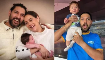 Hazel Keech Calls Orion A 'Little Mascot' For Daddy's Team, Shares Cutesy Photos From Cricket Ground
