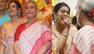 Kajol Devgan Forces Jaya Bachchan To Remove Her Mask During 'Durga Puja', Says 'Mask Nikalna Padega'