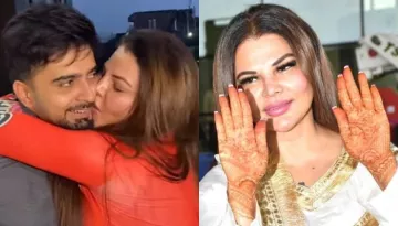 Rakhi Sawant Keeps First 'Karwa Chauth Vrat' For Boyfriend, Adil Khan, Flaunts 'Mehendi' Clad Hands
