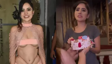 Urfi Javed Stuns In A Beaded Dress At Pre-B'Day Bash, Breaks Down During Cake-Cutting Moment [Video]