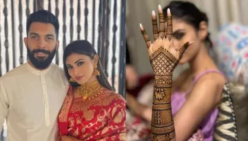 Mouni Roy's Unique 'Mehendi' Design For First Karwa Chauth Features Lord Shiv And Parvati's Image