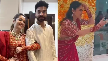 Ankita Lokhande Looks Like A 'Dulhan' As She Wore Red Lehenga For Her First Karwa Chauth