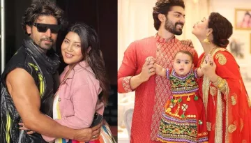 Debina Bonnerjee Twins With Gurmeet On Karwa Chauth, Lianna Stole The Show In Gujarati Lehenga