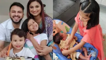 Dimpy Ganguly Shares A Cutesy Family Photo, Her Third Kid, Rishaan Steals The Show In A Blue Onesie