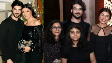 Sushmita Sen Twins With Ex-Boyfriend, Rohman Shawl As She Attends Family Friend's Reception Party