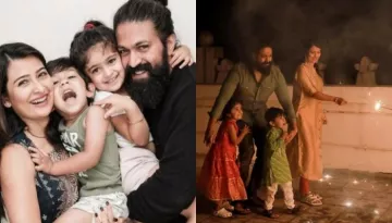 Radhika Pandit Shares Diwali Moments Of Yash Taking Care Of Kids, Ayra-Yatharv As They Lit Fuljharis