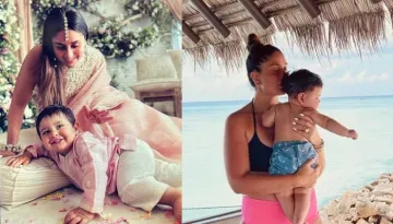 Kareena Kapoor's Jeh 'Baba' Cutely Leans On His Mommy's Shoulder As They Get Spotted At The Airport