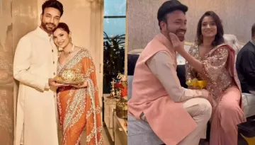 Ankita Lokhande Celebrates Padwa With Family, Twins With Her Husband, Vicky Jain In A Peach Outfit