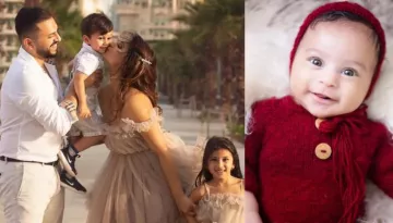 Dimpy Ganguly Reveals Her Brown-Eyed Third Child, Rishaan's Face, He Dons A Cutesy Winter-Wear