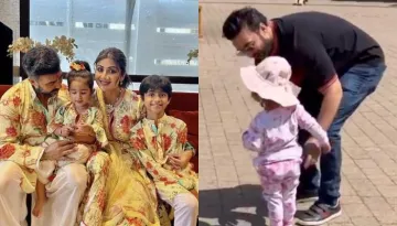 Raj Kundra Twins With Daughter, Samisha, Holds Her In His Arms In A Family Photo From Their Vacation
