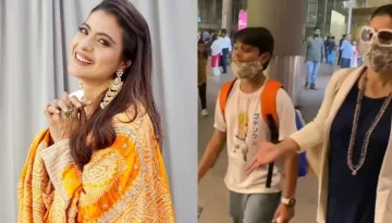Kajol Reacts As Paps Click Her And Son Yug At The Airport, Fan Says 'Pehle Khud Media Ko Bulati Hai'