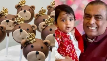 Mukesh Ambani's Grandson Prithvi's First B'day Bash: His Crowned Teddy-Themed Cake Looks Scrumptious