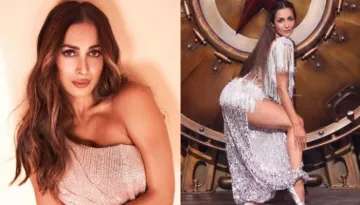 Malaika Arora Oozes Oomph In A Risque Thigh-High Slit Gown, Pairs It With Gold Sandals Worth Rs. 90K