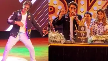 Shah Rukh Khan Grooves To 'Chaiyya Chaiyya' At SRK Day Event, Cuts A Unique Three-Tiered Crown Cake