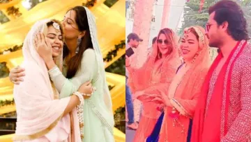 Saba Ibrahim Opts For A Blue Suit With Glittery Sneakers At 'Mehendi Mela', Makes A Stunning Entry