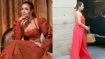 Malaika Arora Spotted Wearing A Bold Red Jumpsuit, User Trolls Her, Says 'She Looks Back Pregnant'