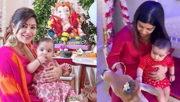Debina Bonnerjee Caress A 'Kamdhenu Gai' Along With Daughter, Lianna, Latter Jumps With Excitement