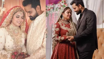 Newly-Married Bride, Saba Ibrahim Dons A Glittery Red-Hued Gown At Her 'Walima' Ceremony