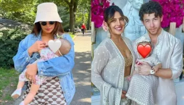 Priyanka Chopra Holding Daughter, Malti And Nick Jonas Gazing At Them Is A Perfect Family Picture