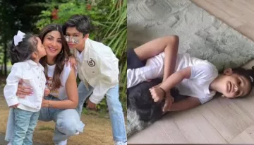 Shilpa Shetty's Daughter, Samisha Wrestles With 'Paaji', Viaan, He Screams As She Pulls His Hair