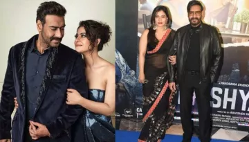 Ajay Devgn And Kajol Shell Out Couple Goals As They Twin In Black For 'Drishyam 2' Premiere