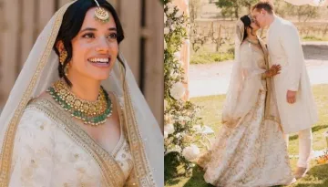 Sabyasachi Bride Exudes Elegance In A Raw Silk Lehenga, Paired It With 'Polki' Choker Necklace