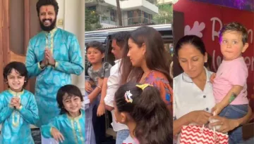 Riteish Deshmukh's Son Riaan's B'day: Mira Rajput Arrives With Kids, Jehangir Flaunts His Red Cheeks