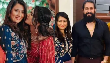 Yash And His Wife, Radhika Pandit Make A Stylish Entry At Aditi Prabhudeva's Wedding Reception
