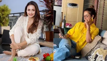 Inside Malaika Arora's Cosy Living Room: From An Antique Chandelier To A French Window Panel