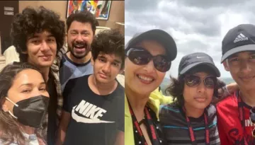Madhuri Dixit Poses For A Selfie With Hubby, Shriram Nene And Sons, Says 'Everything In One Photo'