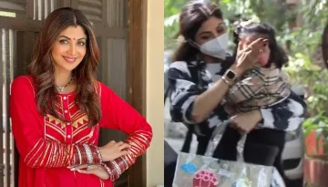 Shilpa Shetty Kundra Calms Her Crying Daughter, Samisha On The First Day Of Her Prep School