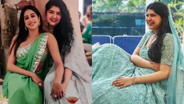 Anshula Kapoor Looks Like A Princess In A Blue Lehenga, Half-Sister, Janhvi Kapoor Directs Her Shoot